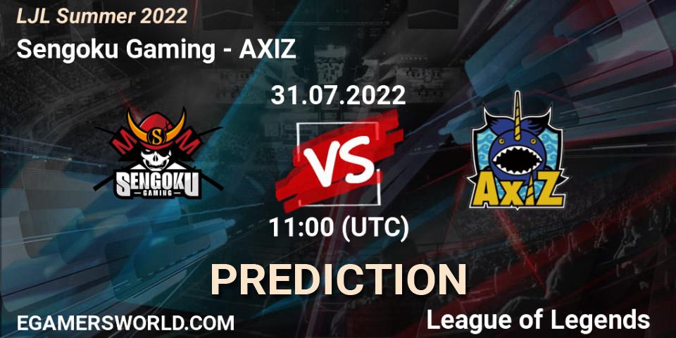 Sengoku Gaming vs AXIZ: Betting TIp, Match Prediction. 31.07.22. LoL, LJL Summer 2022