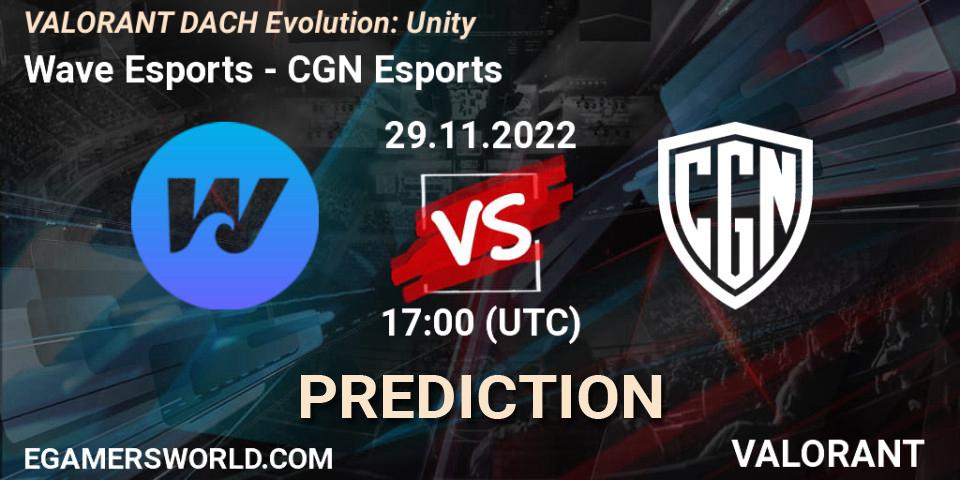 Wave Esports vs CGN Esports: Betting TIp, Match Prediction. 29.11.22. VALORANT, VALORANT DACH Evolution: Unity