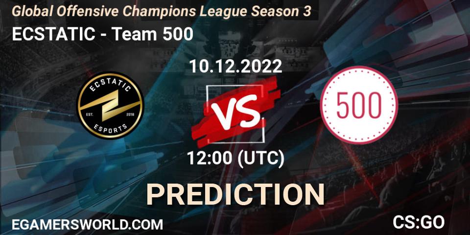 ECSTATIC vs Team 500: Betting TIp, Match Prediction. 10.12.22. CS2 (CS:GO), Global Offensive Champions League Season 3