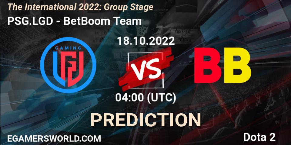 PSG.LGD vs BetBoom Team: Betting TIp, Match Prediction. 18.10.22. Dota 2, The International 2022: Group Stage