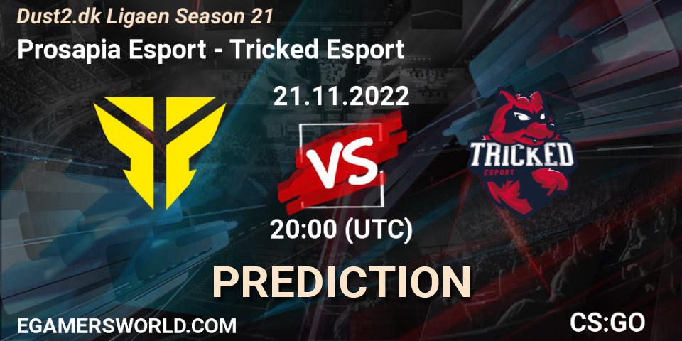 Prosapia Esport vs Tricked Esport: Betting TIp, Match Prediction. 21.11.2022 at 20:00. Counter-Strike (CS2), Dust2.dk Ligaen Season 21