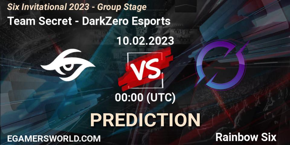 Team Secret vs DarkZero Esports: Betting TIp, Match Prediction. 10.02.2023 at 00:15. Rainbow Six, Six Invitational 2023 - Group Stage