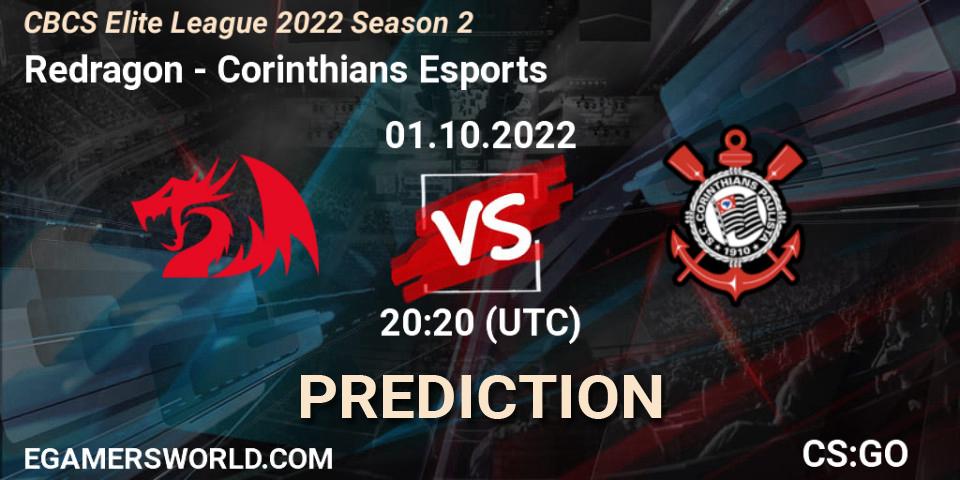 Redragon vs Corinthians Esports: Betting TIp, Match Prediction. 01.10.22. CS2 (CS:GO), CBCS Elite League 2022 Season 2