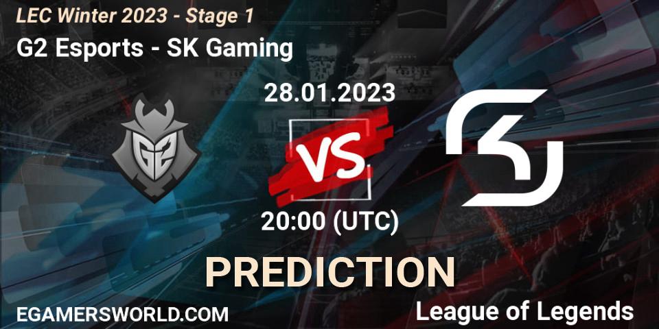 G2 Esports vs SK Gaming: Betting TIp, Match Prediction. 28.01.23. LoL, LEC Winter 2023 - Stage 1