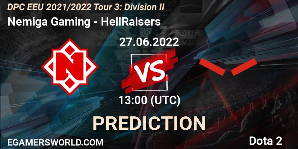 Nemiga Gaming vs HellRaisers: Betting TIp, Match Prediction. 27.06.22. Dota 2, DPC EEU 2021/2022 Tour 3: Division II