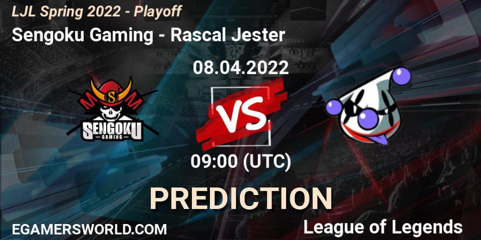 Sengoku Gaming vs Rascal Jester: Betting TIp, Match Prediction. 08.04.22. LoL, LJL Spring 2022 - Playoff 