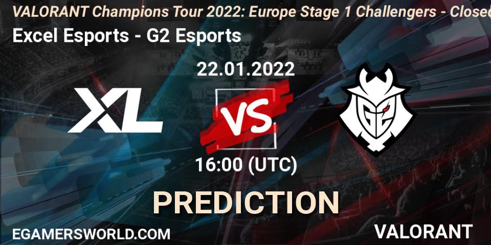 Excel Esports vs G2 Esports: Betting TIp, Match Prediction. 22.01.2022 at 16:00. VALORANT, VCT 2022: Europe Stage 1 Challengers - Closed Qualifier 2