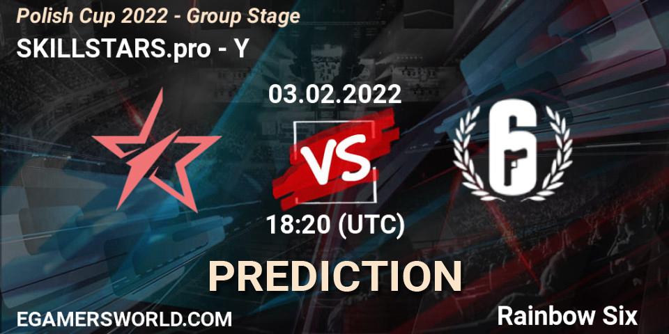 SKILLSTARS.pro vs YŚ: Betting TIp, Match Prediction. 03.02.2022 at 18:20. Rainbow Six, Polish Cup 2022 - Group Stage