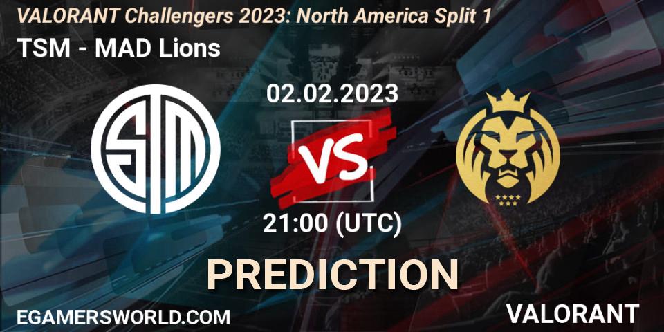 TSM vs MAD Lions: Betting TIp, Match Prediction. 02.02.23. VALORANT, VALORANT Challengers 2023: North America Split 1