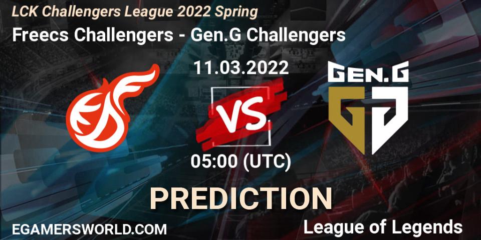 Freecs Challengers vs Gen.G Challengers: Betting TIp, Match Prediction. 11.03.2022 at 05:00. LoL, LCK Challengers League 2022 Spring