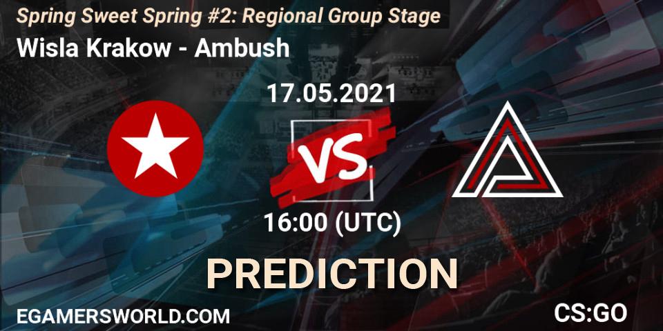 Wisla Krakow vs Ambush: Betting TIp, Match Prediction. 17.05.2021 at 16:00. Counter-Strike (CS2), Spring Sweet Spring #2: Regional Group Stage