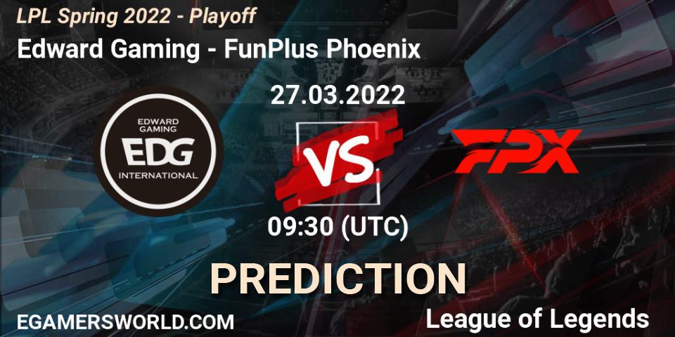 Edward Gaming vs FunPlus Phoenix: Betting TIp, Match Prediction. 27.03.22. LoL, LPL Spring 2022 - Playoff