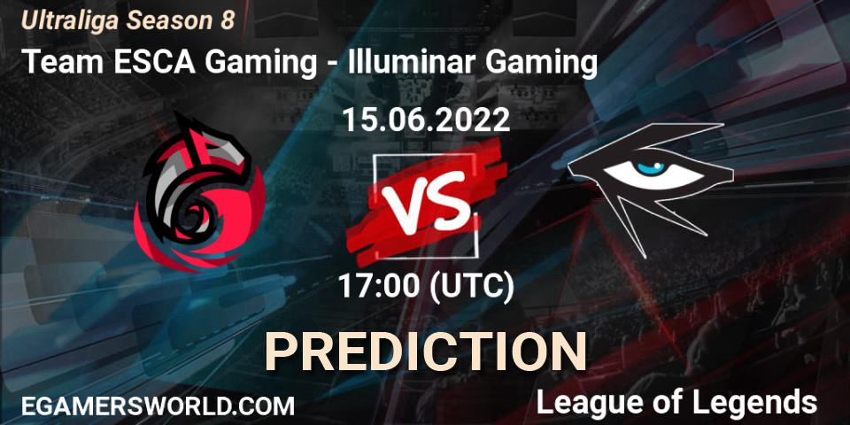 Team ESCA Gaming vs Illuminar Gaming: Betting TIp, Match Prediction. 15.06.2022 at 17:00. LoL, Ultraliga Season 8