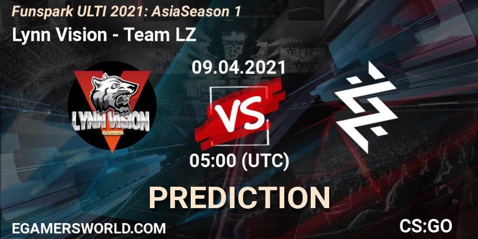 Lynn Vision vs Team LZ: Betting TIp, Match Prediction. 08.04.2021 at 09:00. Counter-Strike (CS2), Funspark ULTI 2021: Asia Season 1