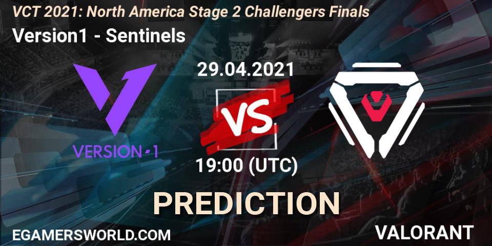 Version1 vs Sentinels: Betting TIp, Match Prediction. 29.04.2021 at 20:00. VALORANT, VCT 2021: North America Stage 2 Challengers Finals