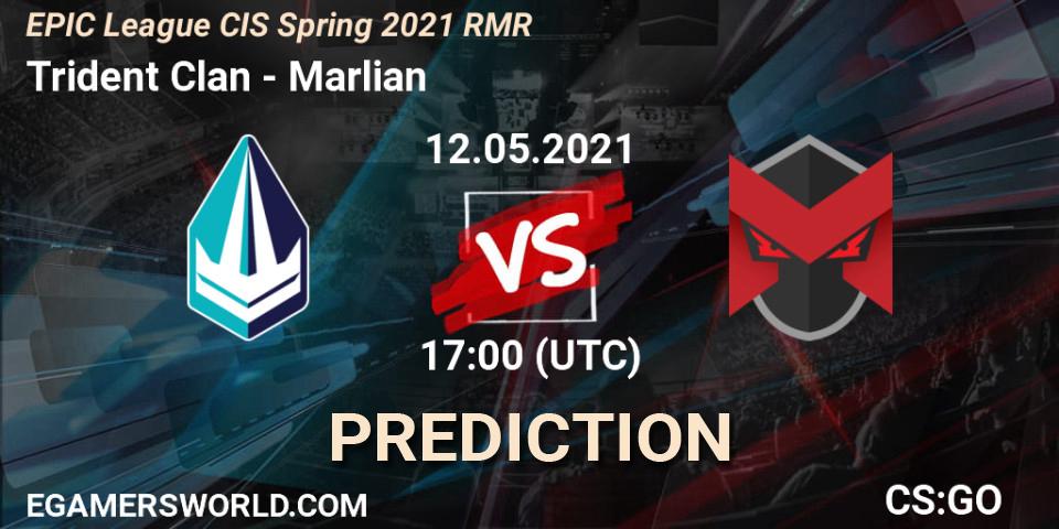 Trident Clan vs Marlian: Betting TIp, Match Prediction. 12.05.2021 at 17:00. Counter-Strike (CS2), EPIC League CIS Spring 2021 RMR