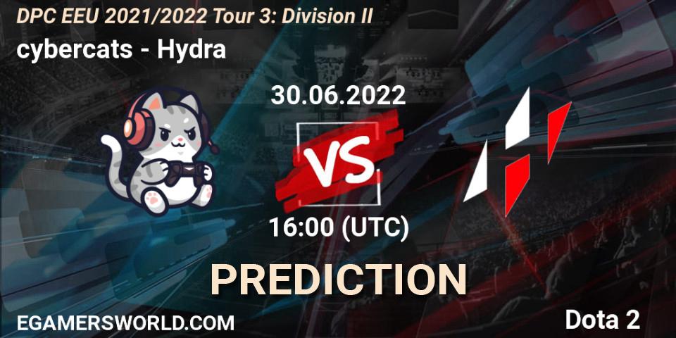 cybercats vs Hydra: Betting TIp, Match Prediction. 30.06.2022 at 16:38. Dota 2, DPC EEU 2021/2022 Tour 3: Division II