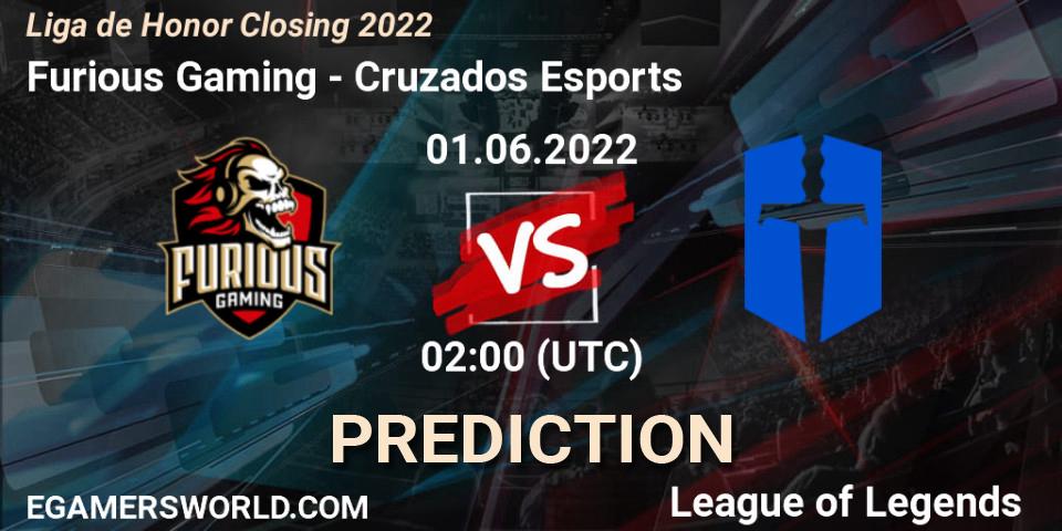 Furious Gaming vs Cruzados Esports: Betting TIp, Match Prediction. 01.06.2022 at 02:00. LoL, Liga de Honor Closing 2022