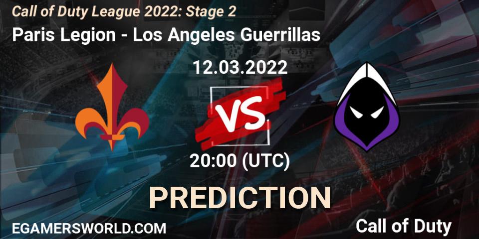 Paris Legion vs Los Angeles Guerrillas: Betting TIp, Match Prediction. 12.03.2022 at 20:00. Call of Duty, Call of Duty League 2022: Stage 2