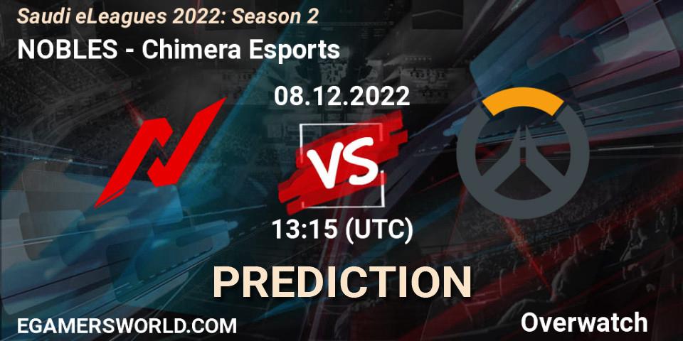 NOBLES vs Chimera Esports: Betting TIp, Match Prediction. 08.12.22. Overwatch, Saudi eLeagues 2022: Season 2