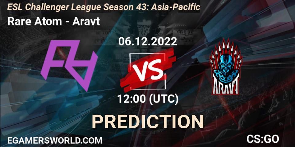 Rare Atom vs Aravt: Betting TIp, Match Prediction. 06.12.22. CS2 (CS:GO), ESL Challenger League Season 43: Asia-Pacific
