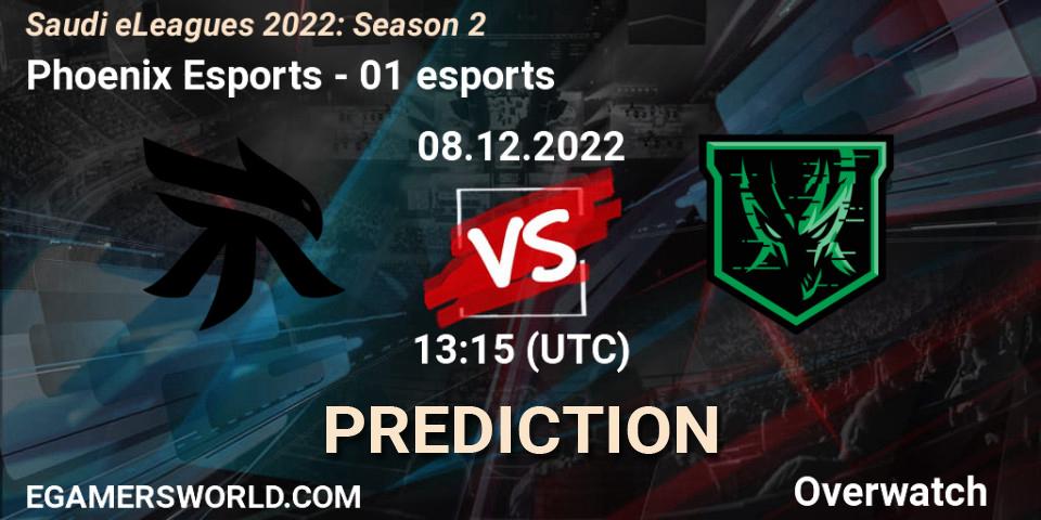 Phoenix Esports vs 01 esports: Betting TIp, Match Prediction. 08.12.22. Overwatch, Saudi eLeagues 2022: Season 2