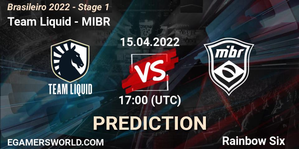 Team Liquid vs MIBR: Betting TIp, Match Prediction. 15.04.22. Rainbow Six, Brasileirão 2022 - Stage 1