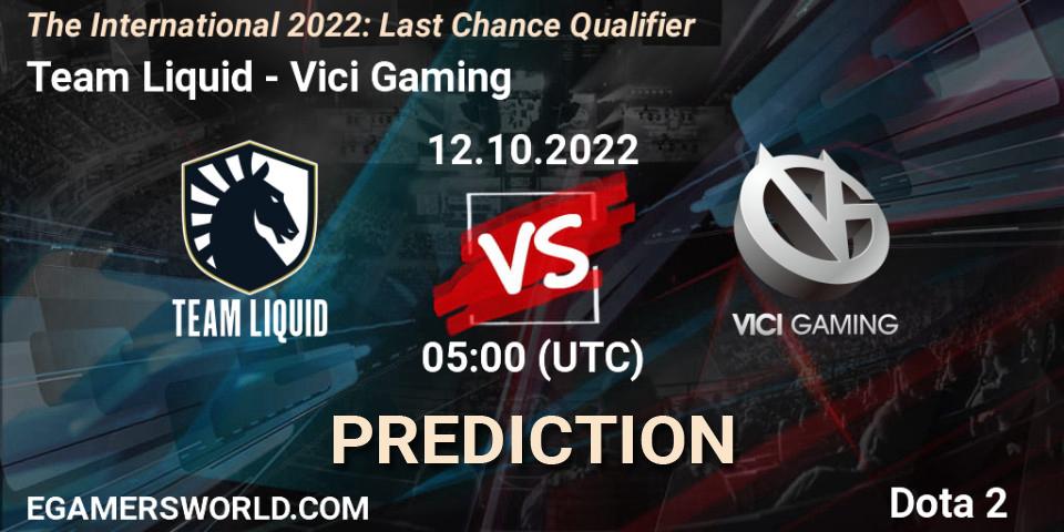 Team Liquid vs Vici Gaming: Betting TIp, Match Prediction. 12.10.22. Dota 2, The International 2022: Last Chance Qualifier