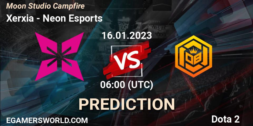 Xerxia vs Neon Esports: Betting TIp, Match Prediction. 16.01.23. Dota 2, Moon Studio Campfire