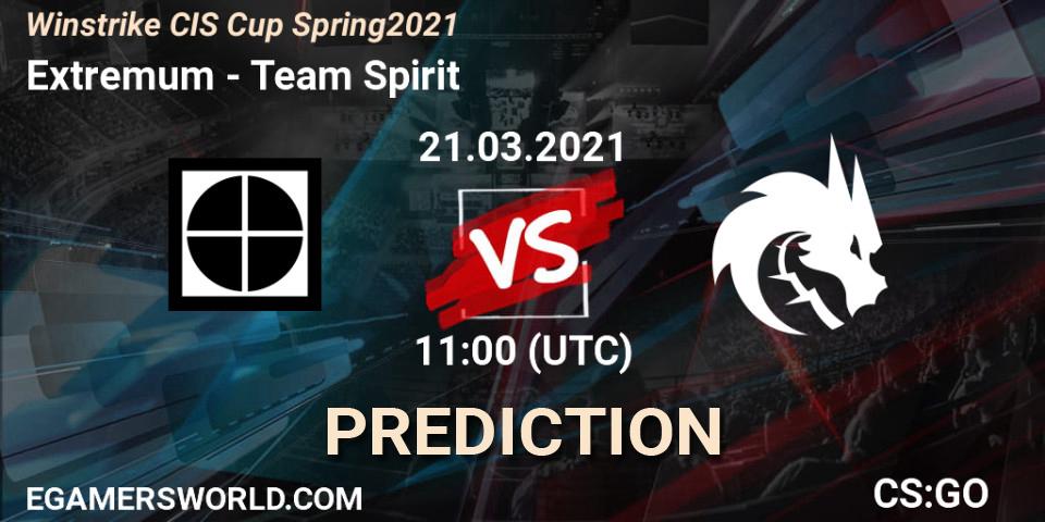 Extremum vs Team Spirit: Betting TIp, Match Prediction. 21.03.21. CS2 (CS:GO), Winstrike CIS Cup Spring 2021