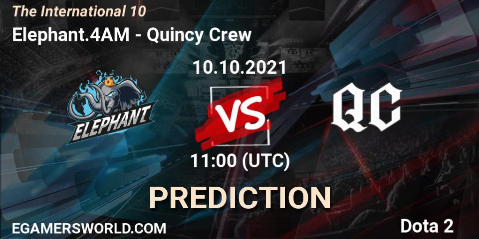 Elephant.4AM vs Quincy Crew: Betting TIp, Match Prediction. 10.10.2021 at 10:54. Dota 2, The Internationa 2021