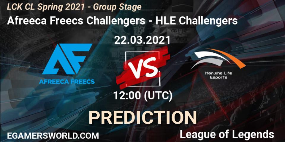 Afreeca Freecs Challengers vs HLE Challengers: Betting TIp, Match Prediction. 22.03.2021 at 12:00. LoL, LCK CL Spring 2021 - Group Stage