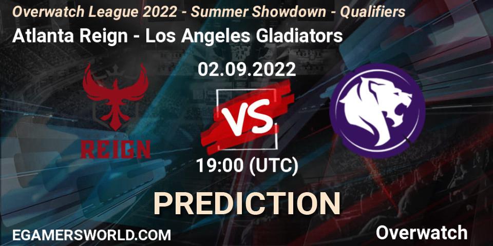 Atlanta Reign vs Los Angeles Gladiators: Betting TIp, Match Prediction. 02.09.2022 at 19:00. Overwatch, Overwatch League 2022 - Summer Showdown - Qualifiers