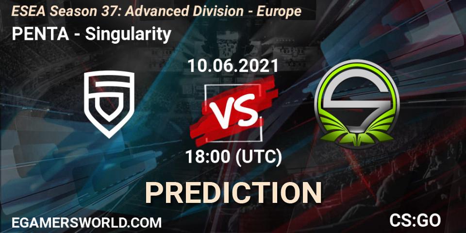 PENTA vs Singularity: Betting TIp, Match Prediction. 10.06.21. CS2 (CS:GO), ESEA Season 37: Advanced Division - Europe