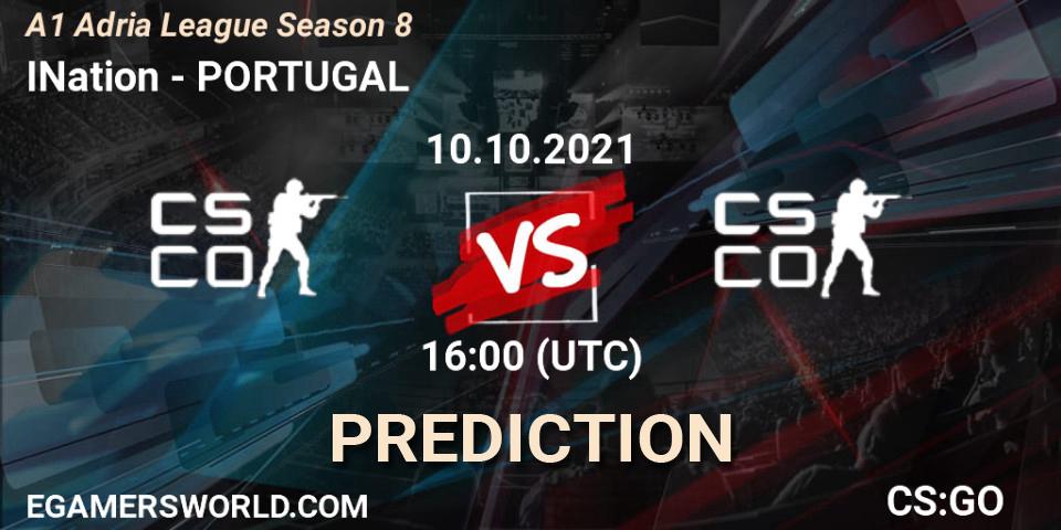 INation vs PORTUGAL: Betting TIp, Match Prediction. 10.10.2021 at 16:00. Counter-Strike (CS2), A1 Adria League Season 8