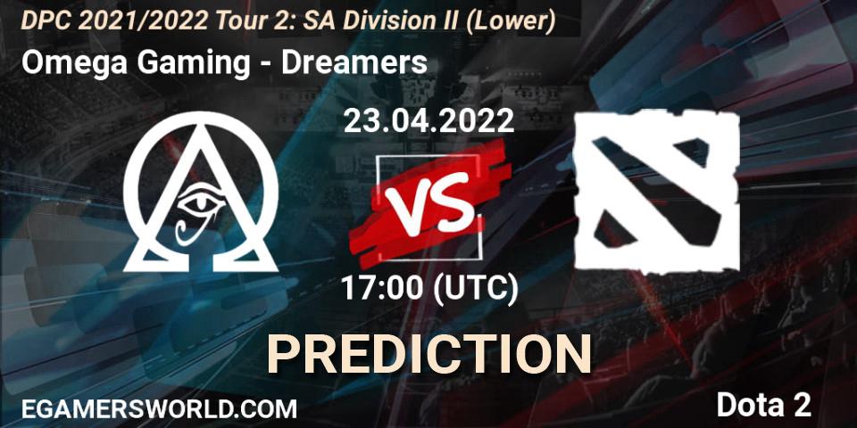 Omega Gaming vs Dreamers: Betting TIp, Match Prediction. 23.04.22. Dota 2, DPC 2021/2022 Tour 2: SA Division II (Lower)