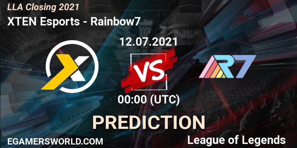 XTEN Esports vs Rainbow7: Betting TIp, Match Prediction. 12.07.21. LoL, LLA Closing 2021
