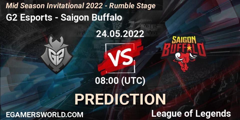 G2 Esports vs Saigon Buffalo: Betting TIp, Match Prediction. 24.05.22. LoL, Mid Season Invitational 2022 - Rumble Stage