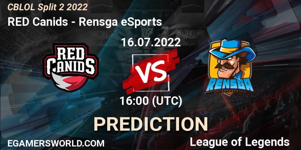 RED Canids vs Rensga eSports: Betting TIp, Match Prediction. 16.07.22. LoL, CBLOL Split 2 2022