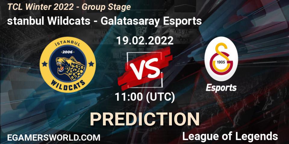 İstanbul Wildcats vs Galatasaray Esports: Betting TIp, Match Prediction. 19.02.2022 at 11:00. LoL, TCL Winter 2022 - Group Stage