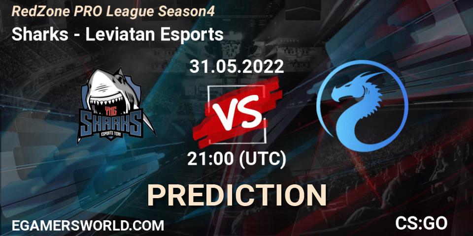 Sharks vs Leviatan Esports: Betting TIp, Match Prediction. 31.05.2022 at 21:00. Counter-Strike (CS2), RedZone PRO League Season 4