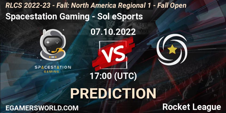 Spacestation Gaming vs Sol eSports: Betting TIp, Match Prediction. 07.10.22. Rocket League, RLCS 2022-23 - Fall: North America Regional 1 - Fall Open