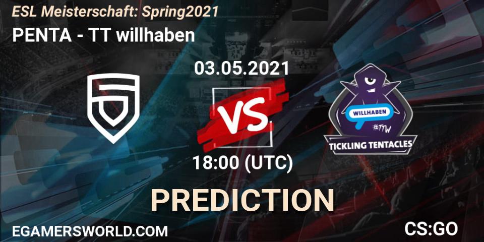 PENTA vs TT willhaben: Betting TIp, Match Prediction. 03.05.21. CS2 (CS:GO), ESL Meisterschaft: Spring 2021