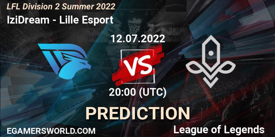 IziDream vs Lille Esport: Betting TIp, Match Prediction. 12.07.2022 at 20:00. LoL, LFL Division 2 Summer 2022