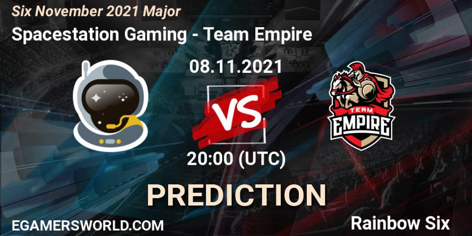 Team Empire vs Spacestation Gaming: Betting TIp, Match Prediction. 10.11.21. Rainbow Six, Six Sweden Major 2021