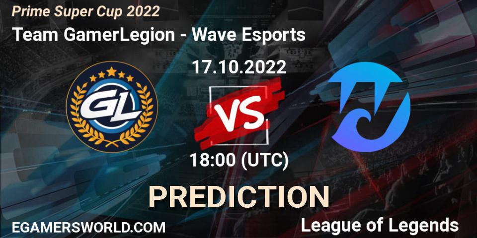 Team GamerLegion vs Wave Esports: Betting TIp, Match Prediction. 17.10.22. LoL, Prime Super Cup 2022