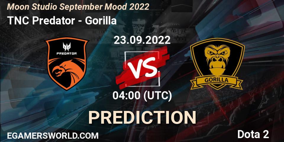 TNC Predator vs Gorilla: Betting TIp, Match Prediction. 23.09.22. Dota 2, Moon Studio September Mood 2022