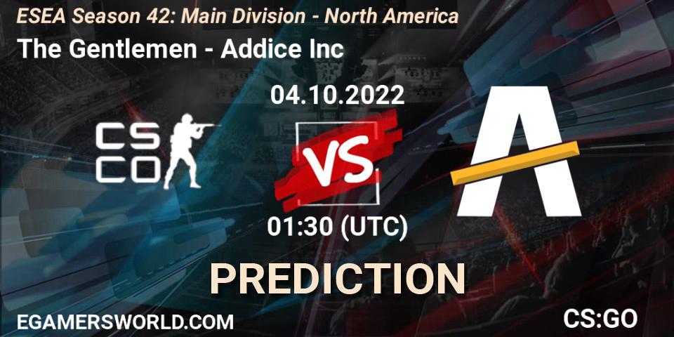 The Gentlemen vs Addice Inc: Betting TIp, Match Prediction. 04.10.22. CS2 (CS:GO), ESEA Season 42: Main Division - North America