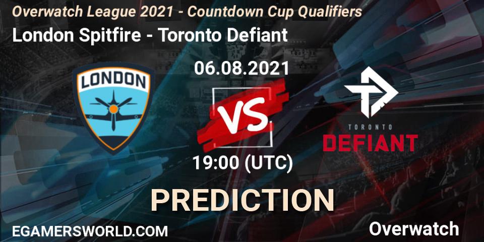London Spitfire vs Toronto Defiant: Betting TIp, Match Prediction. 06.08.21. Overwatch, Overwatch League 2021 - Countdown Cup Qualifiers