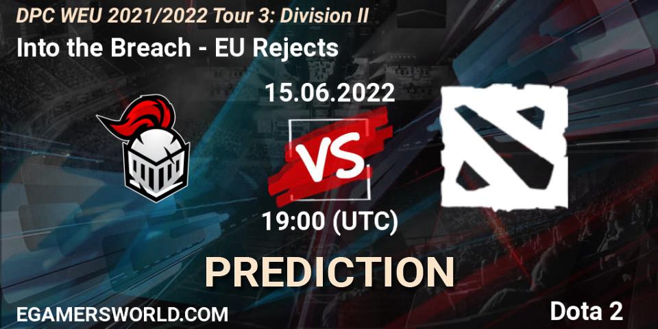 Into the Breach vs EU Rejects: Betting TIp, Match Prediction. 15.06.2022 at 19:15. Dota 2, DPC WEU 2021/2022 Tour 3: Division II